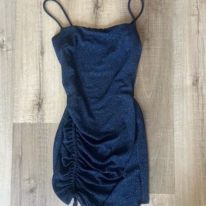 Windsor Navy Blue Sparkle Mini Dress